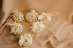 White Whisper – handcrafted pearl ornament with silver details, gift‑ready by Rivolini.